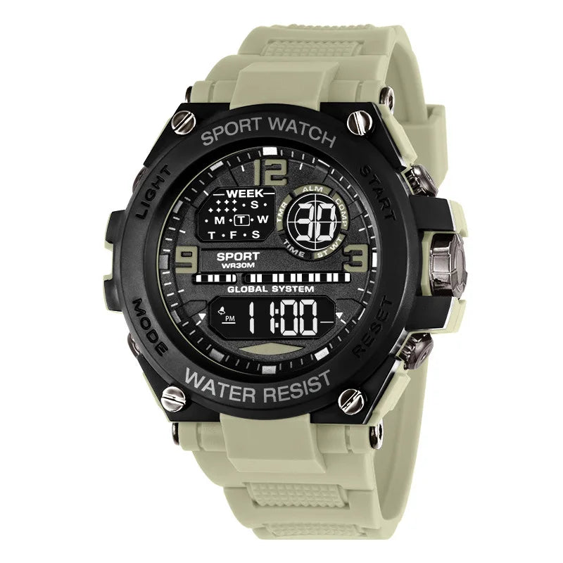 Men Waterproof  Sports Watches Multifunction Electronic Watches Anti Drop and Shock-absorbing Wristwatches