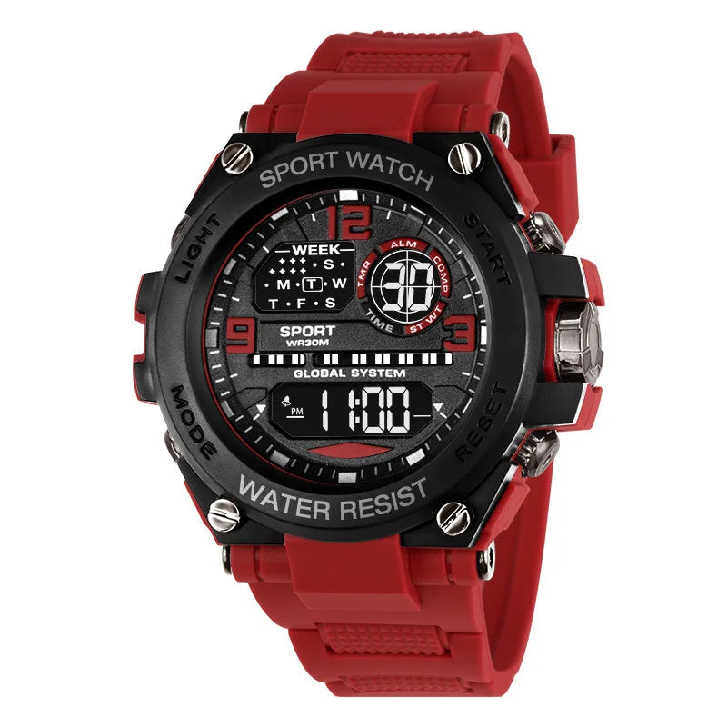 Men Waterproof  Sports Watches Multifunction Electronic Watches Anti Drop and Shock-absorbing Wristwatches