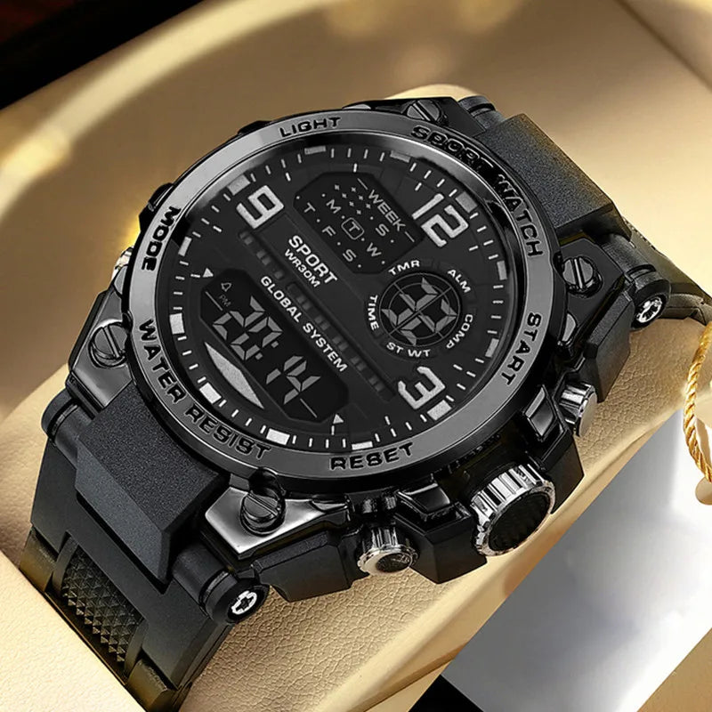 Men Waterproof  Sports Watches Multifunction Electronic Watches Anti Drop and Shock-absorbing Wristwatches