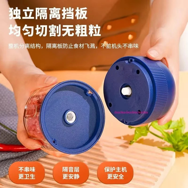 USB portable garlic beater 260ML garlic grinder 2-plade mini chopper electric meat grinder kitchen small tool vegetable chopper