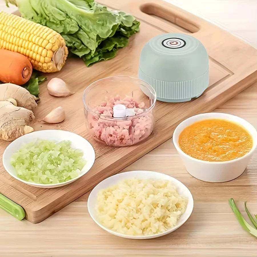 USB portable garlic beater 260ML garlic grinder 2-plade mini chopper electric meat grinder kitchen small tool vegetable chopper